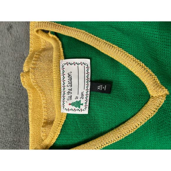 Tis the Season Holiday Sweater/Dress, adorned with holiday cheer, Size XL - Picture 6 of 8